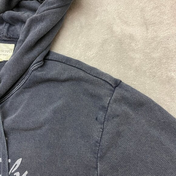 Ralph Lauren Denim And Supply New York Distressed Zip Up Hoodie Mens Size 2XL - Picture 3 of 8